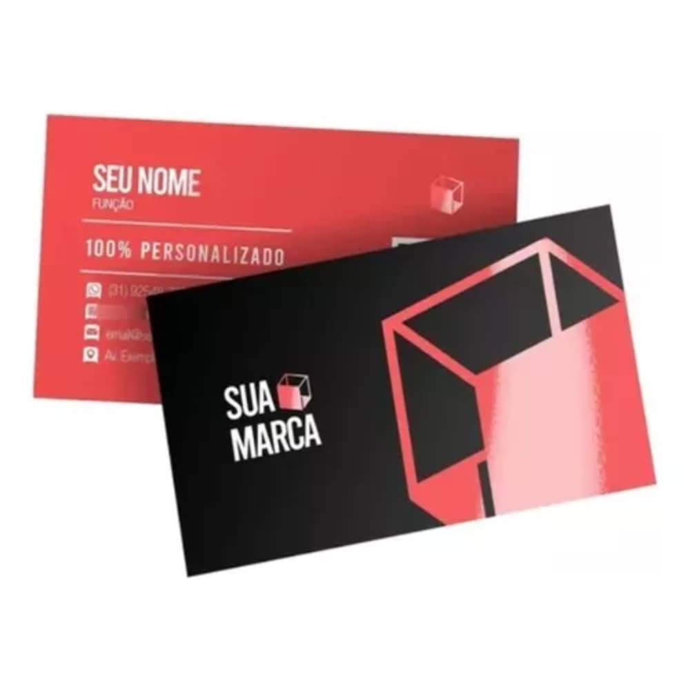 CARTÕES DE VISITAS COM VERNIZ LOCALIZADO - FRENTE E VERSO - 1000 UNIDADES