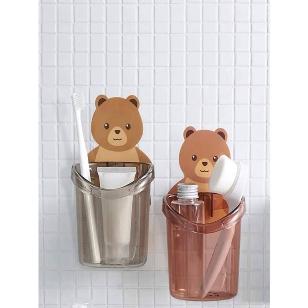 1 peça Suporte de armazenamento decoração de urso Cor aleatória Montado na parede