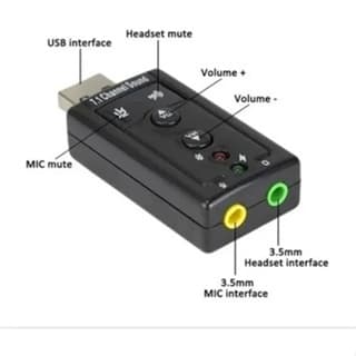 Placa De Som Usb 7.1 Canais Adaptador Audio Fone De Ouvido