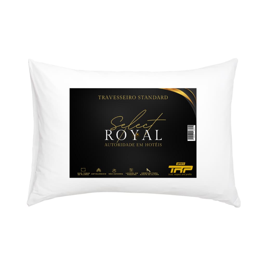 Travesseiro Select Royal Toque de Plumas Hotelaria Antialérgico Macio 50x70cm Fibra Importada TRP