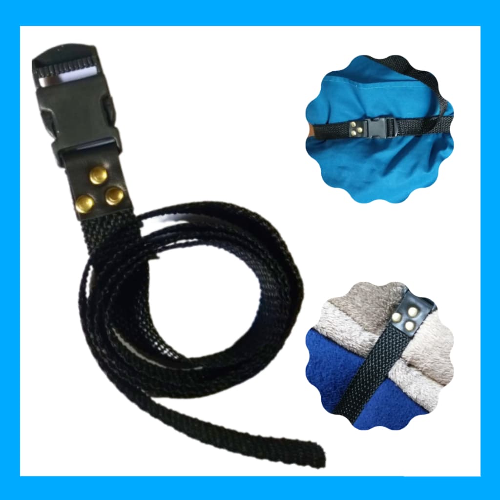 Cinta Fita Para Amarrar Carga 1 Metro Preta Com Fecho De Engate Rapido 25mm, Acessórios De Bagagem