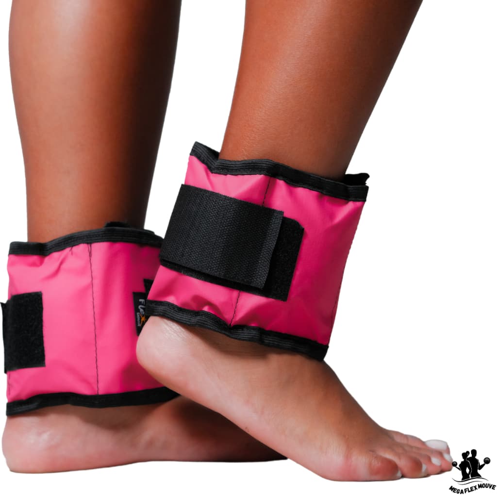 Caneleira Com Peso 500g Par Rosa TornozeleiraTreino Exercício Crossfit Fitness Academia Musculação