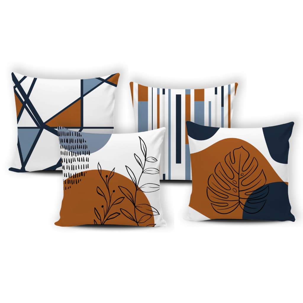 Kit 04 Capas de Almofada Decorativas Modernas Luxo - 078