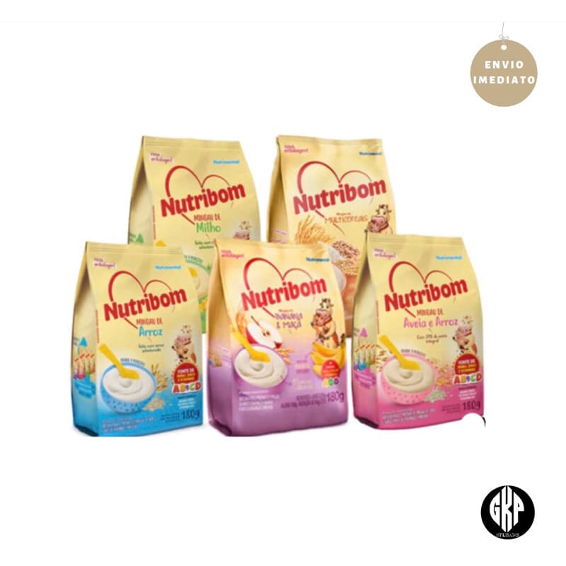 Nutribom Mingau -kit com 5 unidades-180gr cada