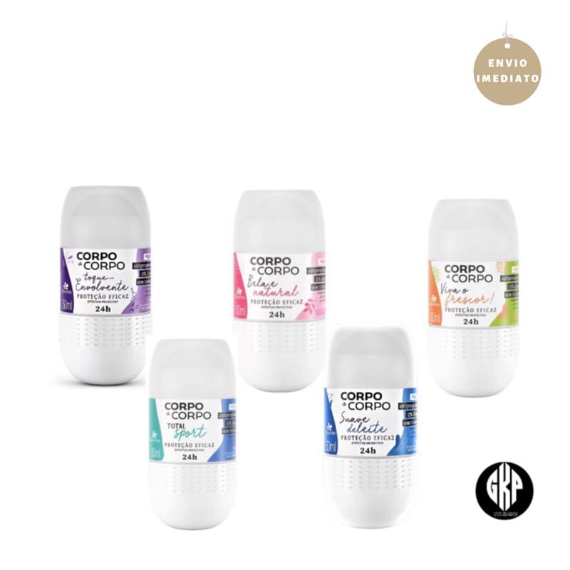 Desodorante Corpo A Corpo  Roll On  - kit com 3 unidades -50ml Davene