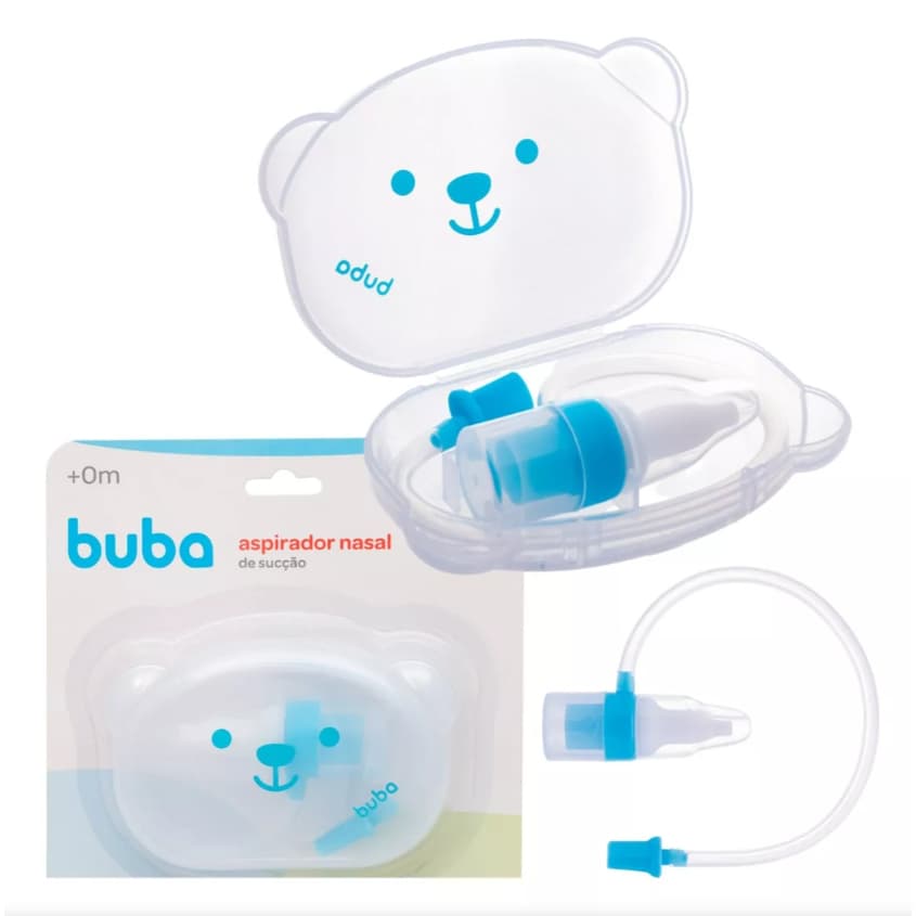 Aspirador Nasal de Sucção Buba com Estojo - Ursinho, Buba +0 Meses