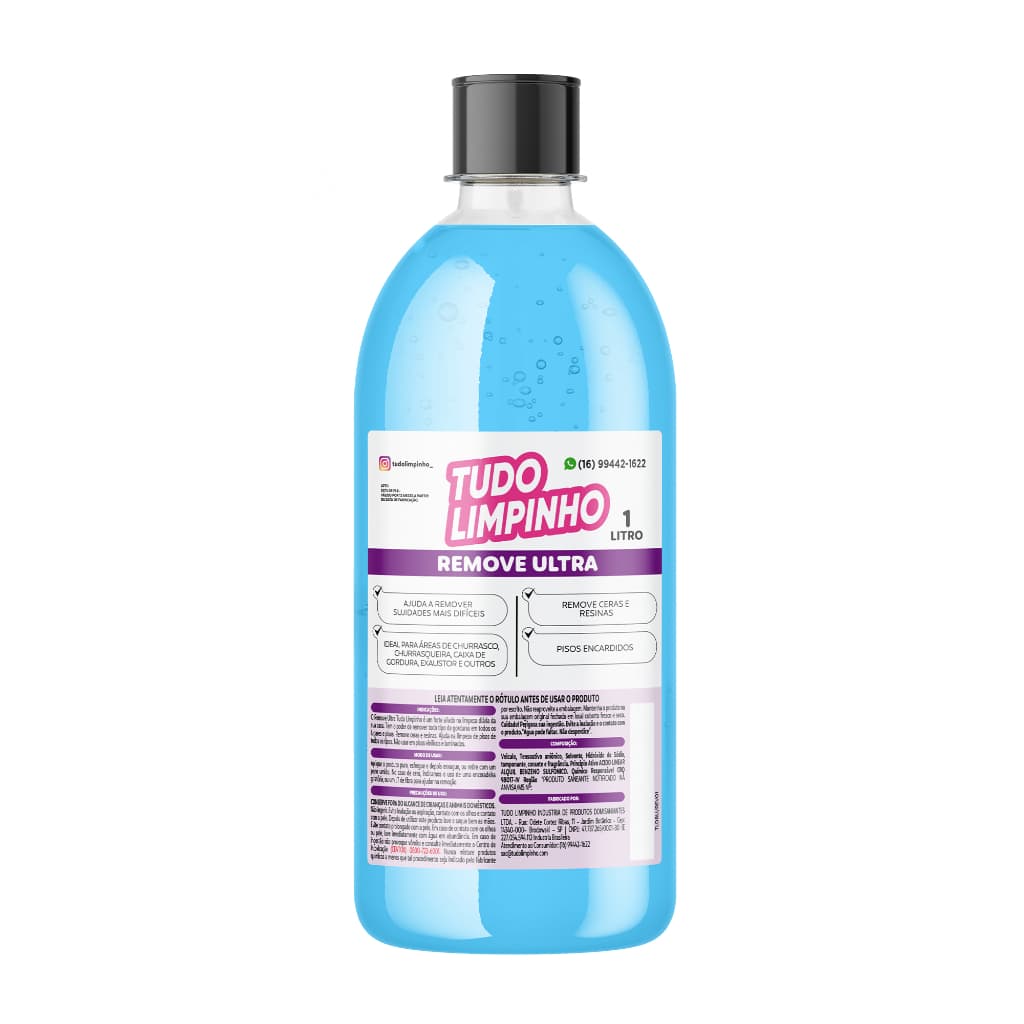 REMOVE ULTRA REMOVEDOR DESINCRUSTANTE PISOS 1 LITRO TUDO LIMPINHO
