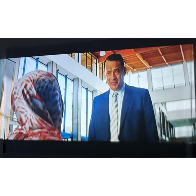 Tela de projeção 75 polegadas dobravel branca com fundo cinza