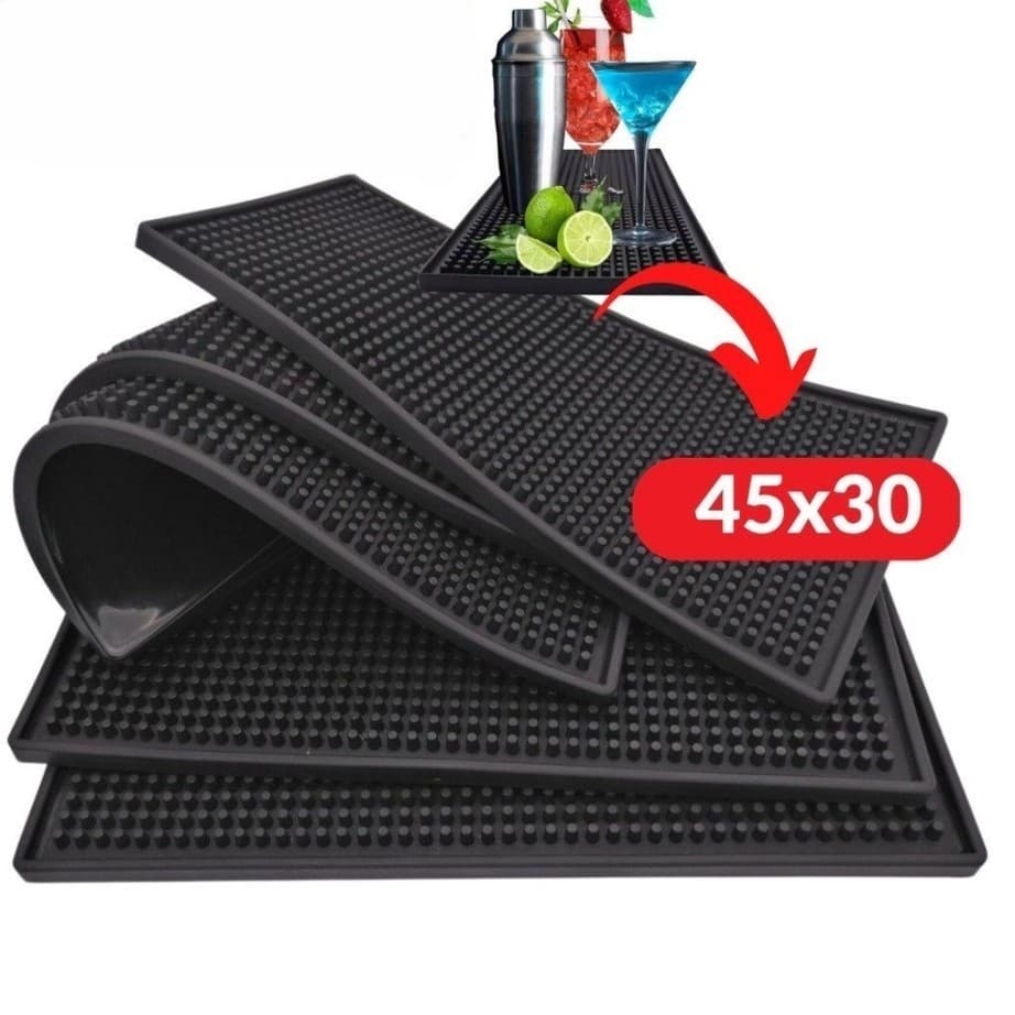 Tapete Escorredor PVC Grande 45x30 de Louças Porta Copos Prato Barmen e Bartender Para Mesa Bar Drinks Balcão