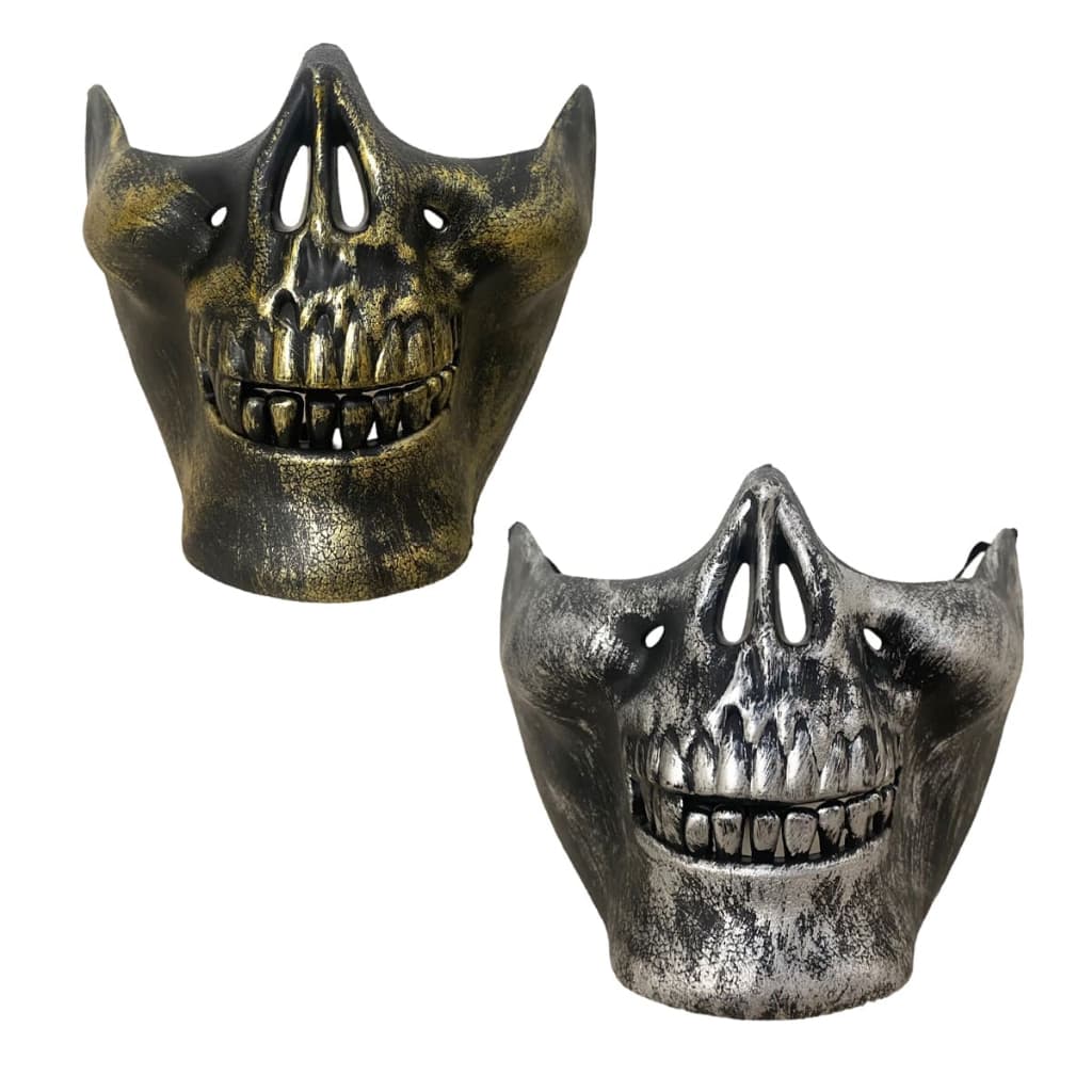 Máscara Meia Face Caveira Halloween