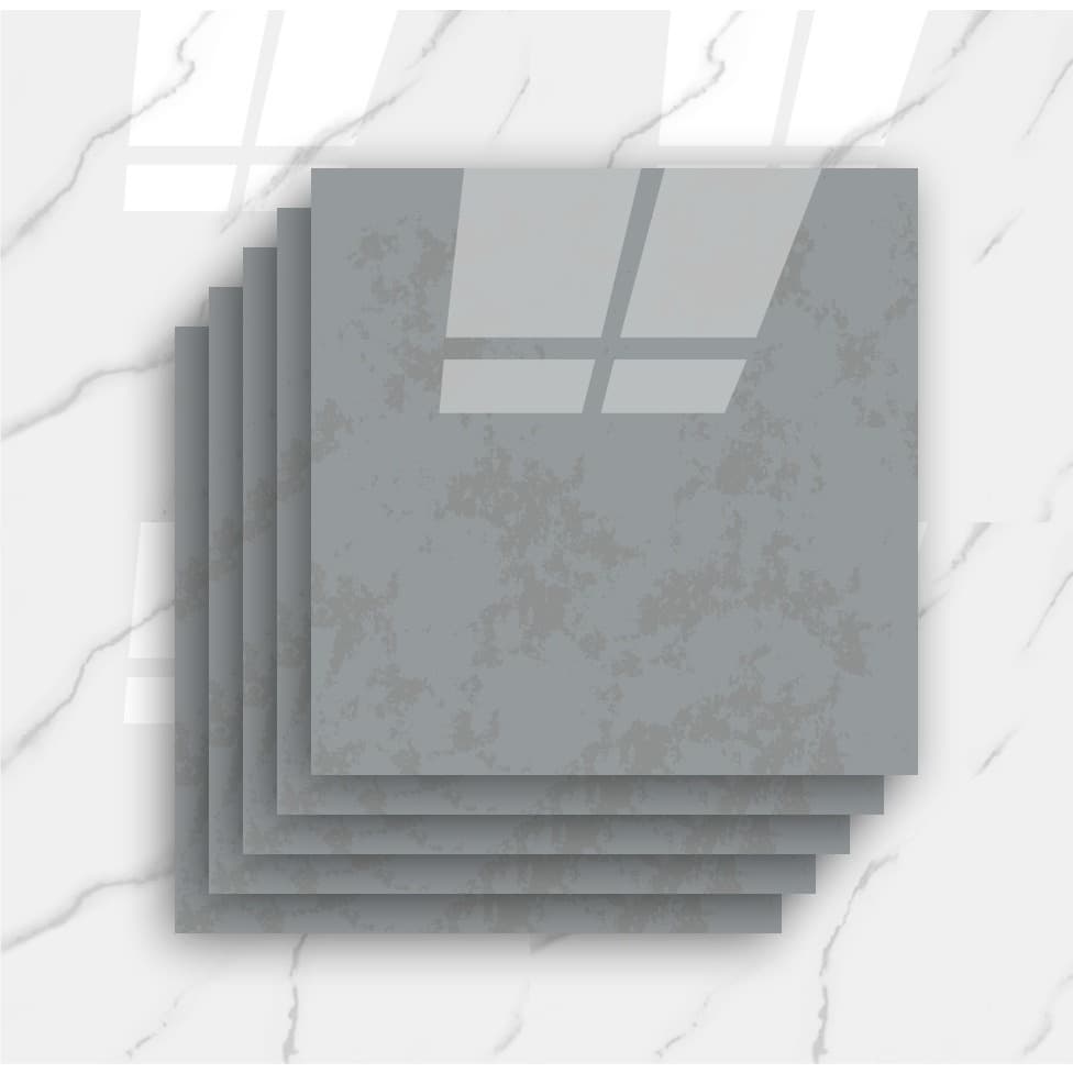 KIT COM 20 PLACAS MARMORE ADESIVAS ALTO BRILHO PAREDE E PISO - CIMENTO QUEIMADO