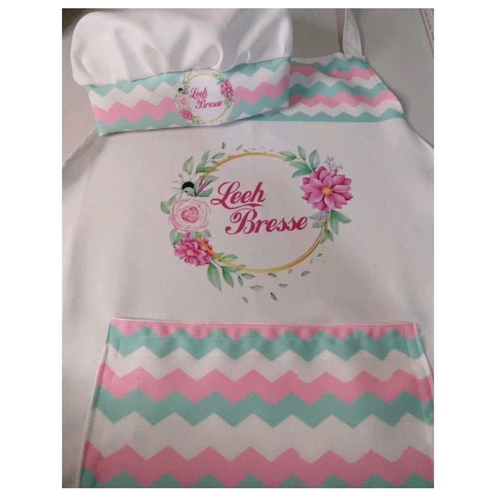 Kit Avental e Touca Personalizados com a imagem que você escolher