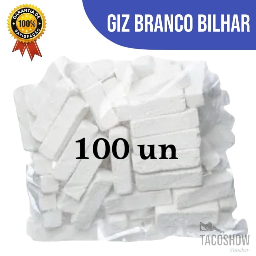 100 Giz Branco Quadrado Bilhar Para Taco de Sinuca Bilhar Snooker Bar 100 Unidades Lousa Comum