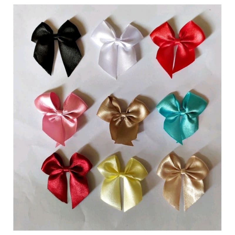 Laço de Cetim n°3, 100 Unid, Ideal Para Lingerie | Artesanato, Pet | Lembrancinhas | Decorações | Caixas Milks