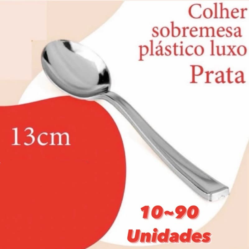10~90 colher luxo prata silverplastic para ovo de Páscoa m 13 centímetros