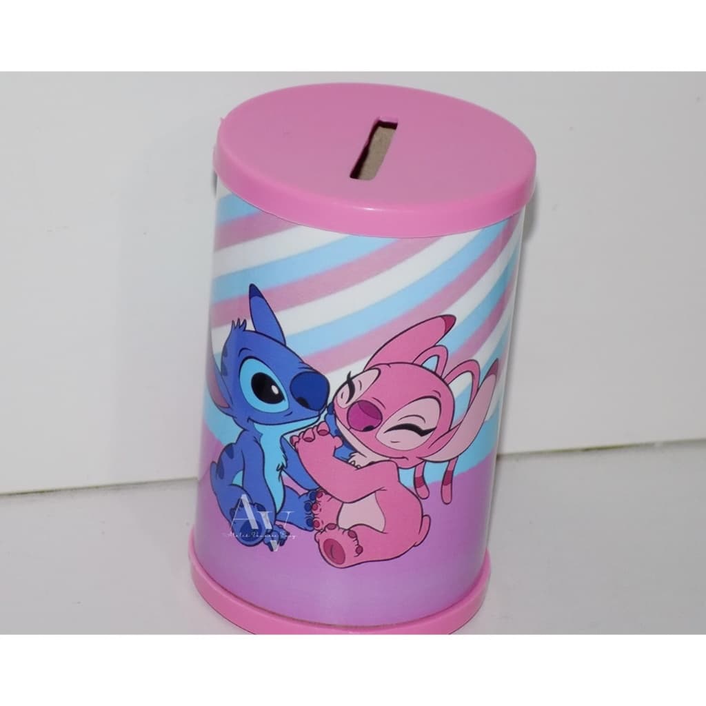 20 cofrinhos personalizados Stitch e angel