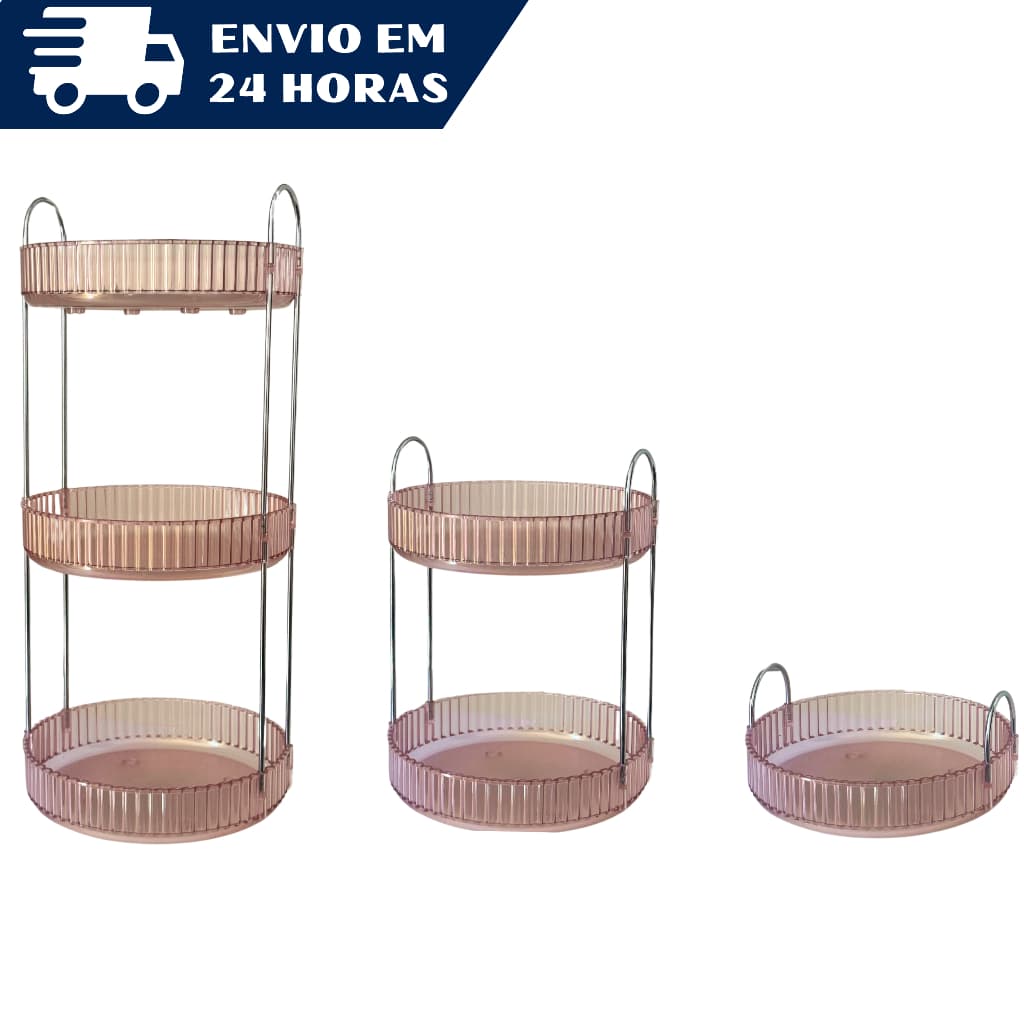 Bandeja Multiuso Organizadora Decorativa Lavabo Perfumes Maquiagem Cosmeticos