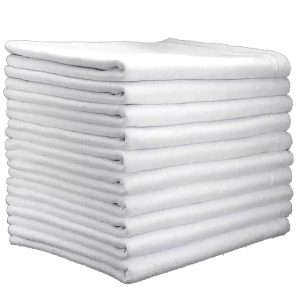 Kit 5, 10 ou 20 Panos De Chão Branco Para Limpeza Grande Grosso Saco Duplo Algodão 35x55