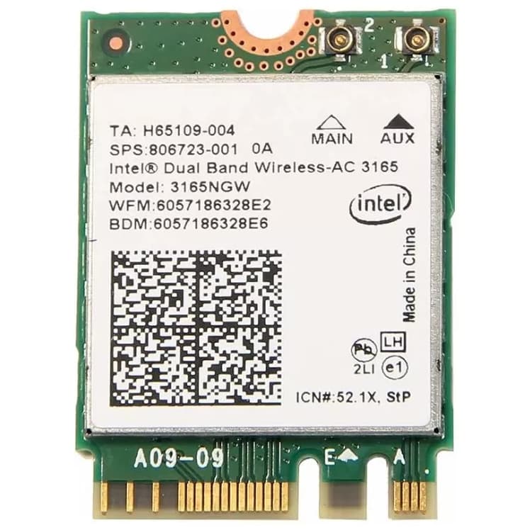 Placa Wireless Intel Dual Band 3165ngw Bluetooth Bt4.0 Mini