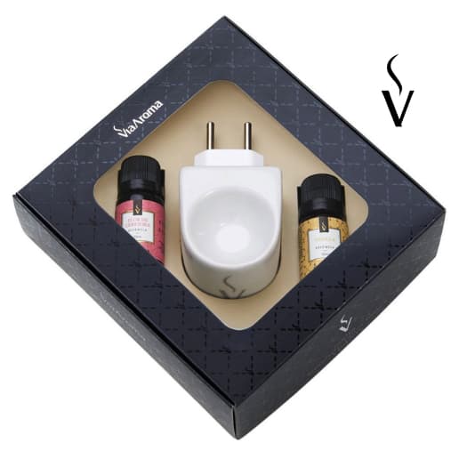 Kit Presente Aromatizador Elétrico Original Flor de Cerejeira e Vanilla Via Aroma