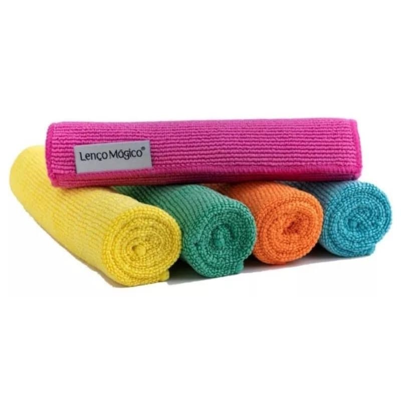Kit 6 Lenços Mágicos Flanela Limpeza Oculos Várias Cores