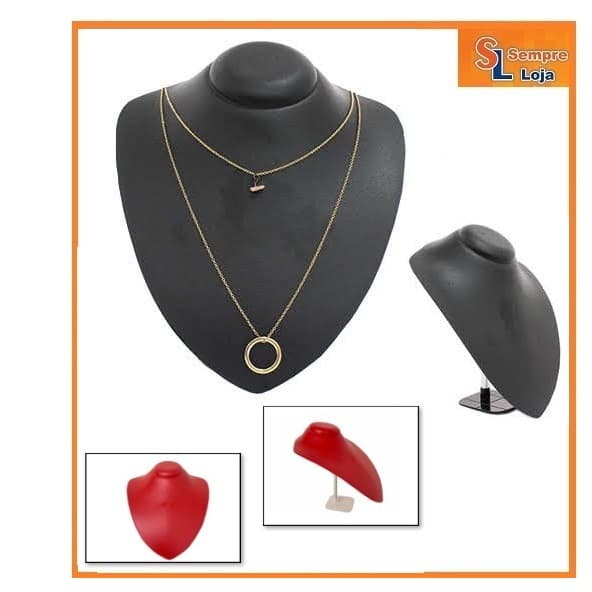 Busto Expositor de colar/corrente e brincos Casquinha.