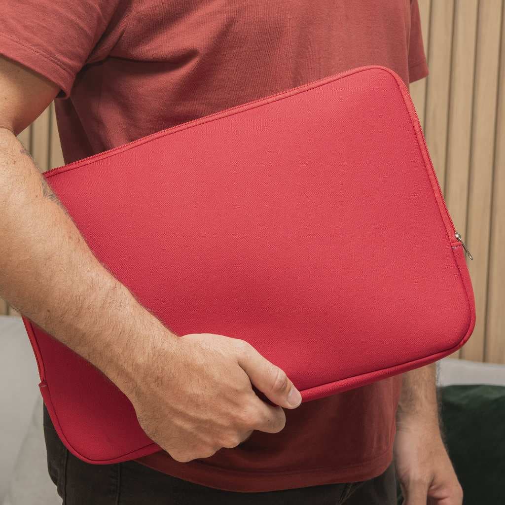 Pasta Capa Notebook Vermelha Case Ultrabook Macbook Chromebook Impermeável 11/14/15/17 Polegadas