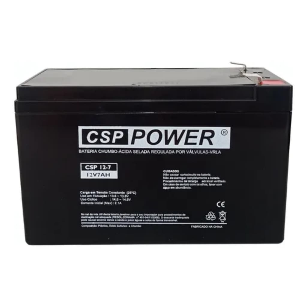 Bateria Selada 12v 7a Para Alarme Cerca Elétrica Nobreak