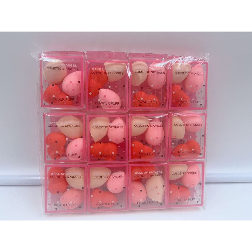 12kits com 36 Mini Esponja Gota e Blender Para rosto e Maquiagem Base E Corretivo