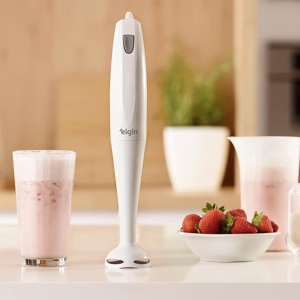 Mixer de Mão Elgin 2 em 1 Branco Original 200W - 700ml - 127v ou 220v -Tritura & Mistura