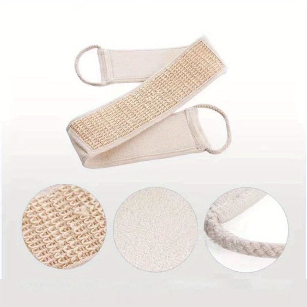 Esponja De Banho Esfoliante Pele 67.5x8x0.5cm Esponja Corporal Linho Com Cordão Massagem Ferramenta