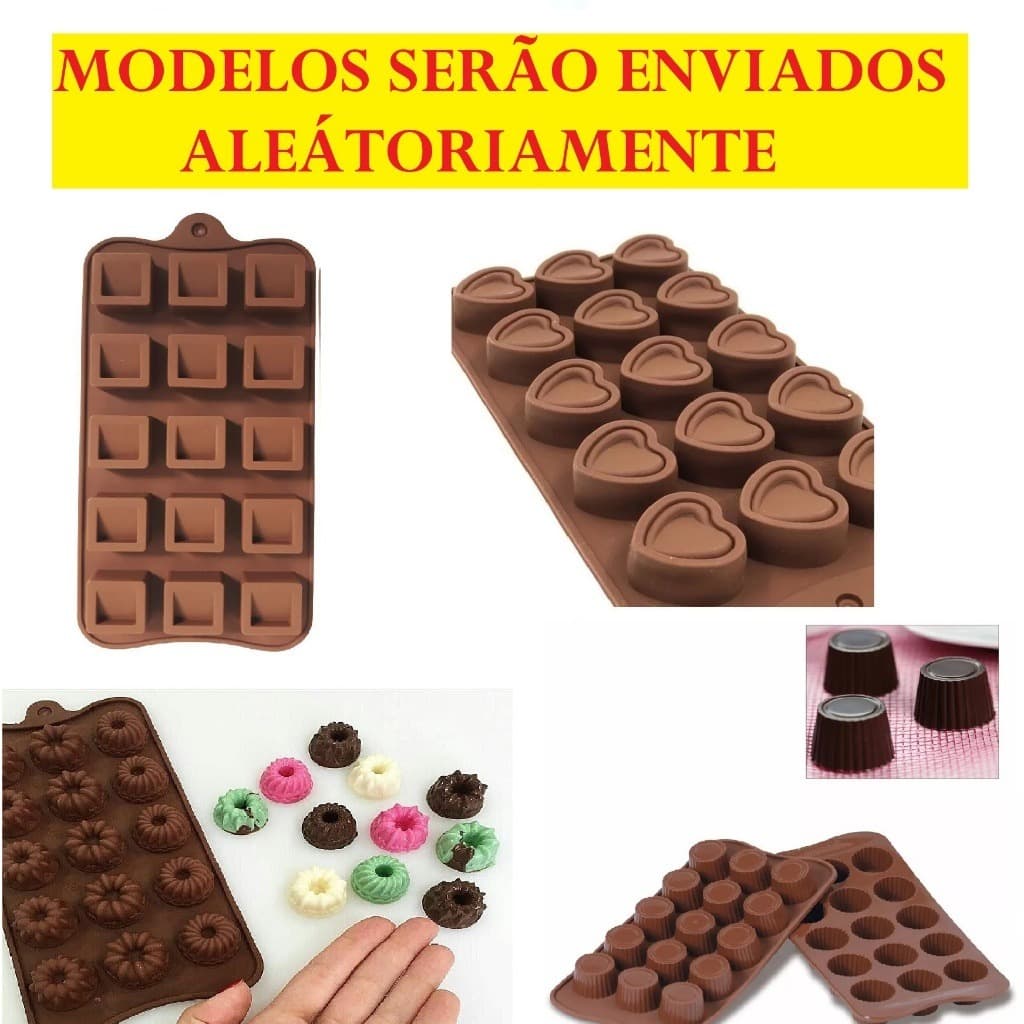 Oferta Forma de Chocolate Silicone Doces Gelo Gelatina Molde Bombom CLINK