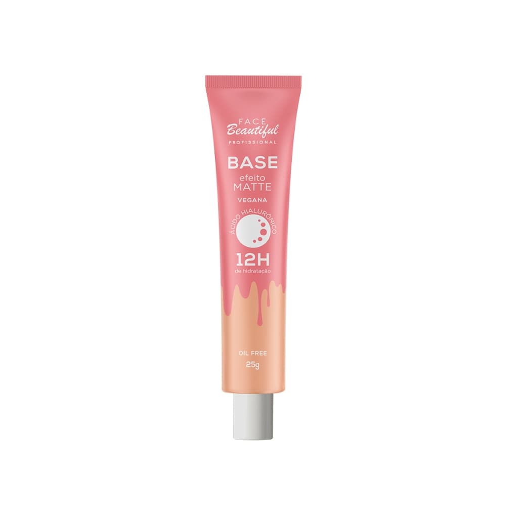 Base Matte Vegana 12HRS Com Cobertura Impecavel Face Beautiful 25g