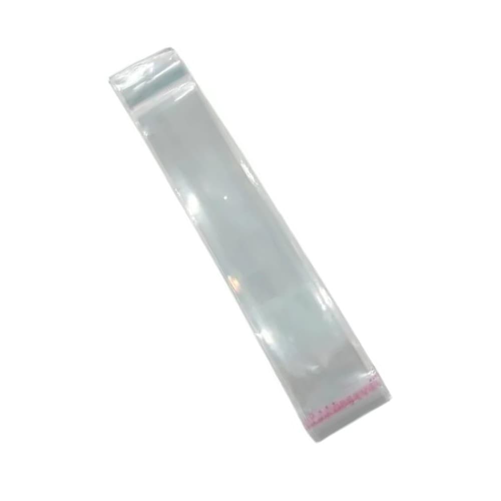 100 Unid 5x22 Aba Adesivada Saco Plástico Transparente