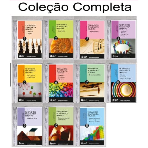 Fundamentos da Matemática Elementar 11 Livros - Encadernados, Formato Livreto, Tamanho A5,Colorido