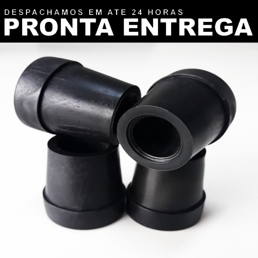 Ponteira Pé 3/4 para Bengala Muleta Andador (4 Unidades) Pronta Entrega