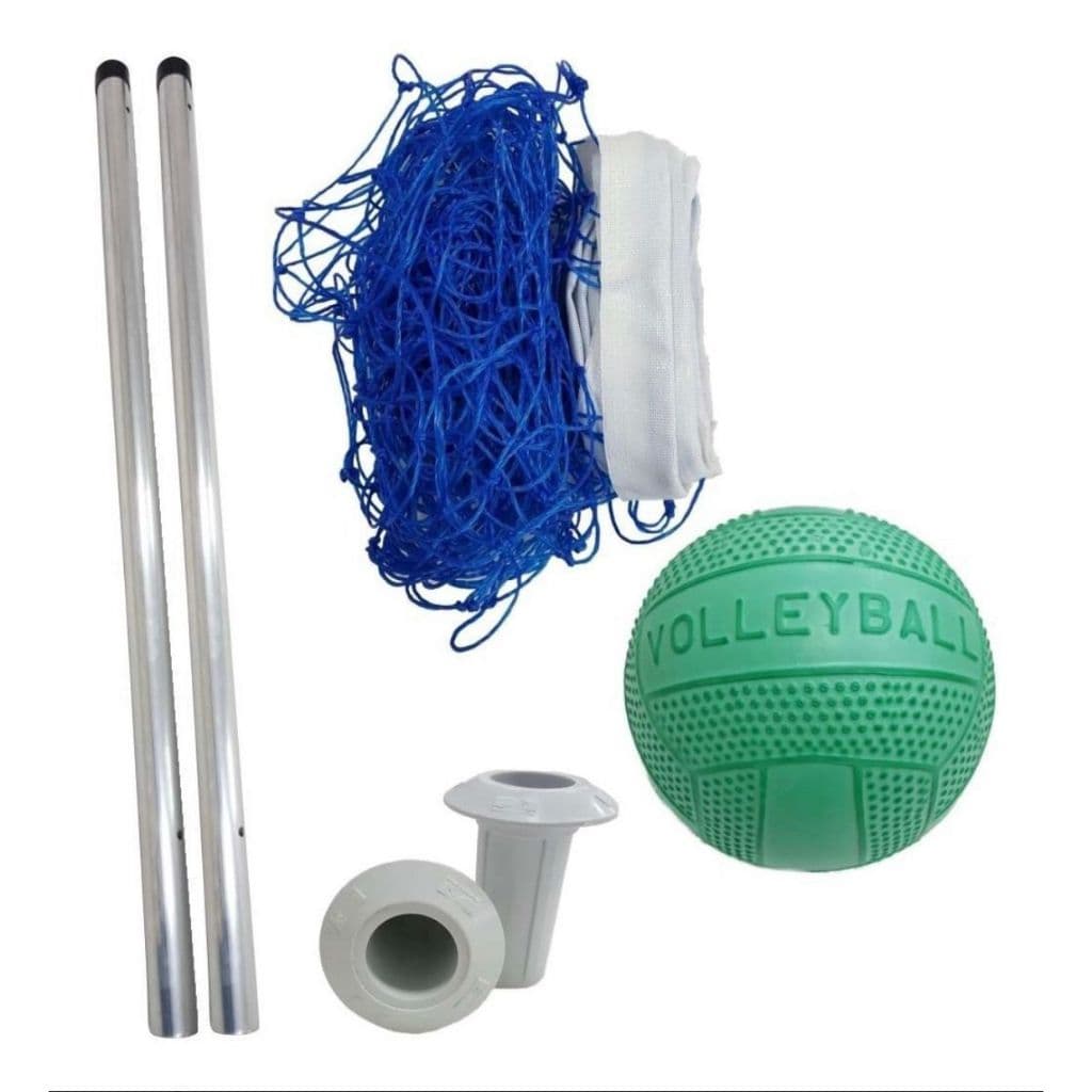 KIT BIRIBOL VÔLEI P/ PISCINA C/ BOLA + TUBOS + REDE 3METROS
