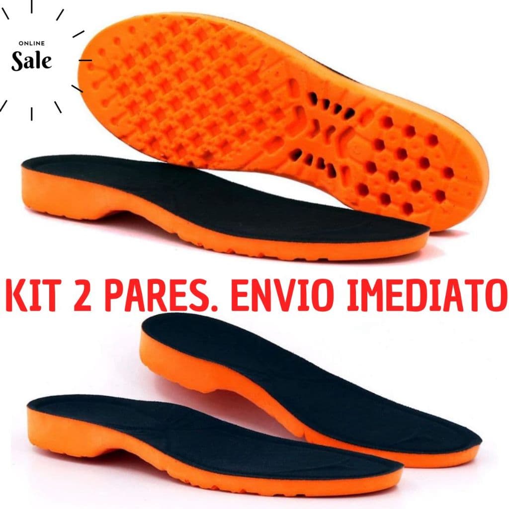 KIT 2 PARES DE PALMILHA DE GEL PREMIUM ORTOPÉDICA P.U ANATOMICA