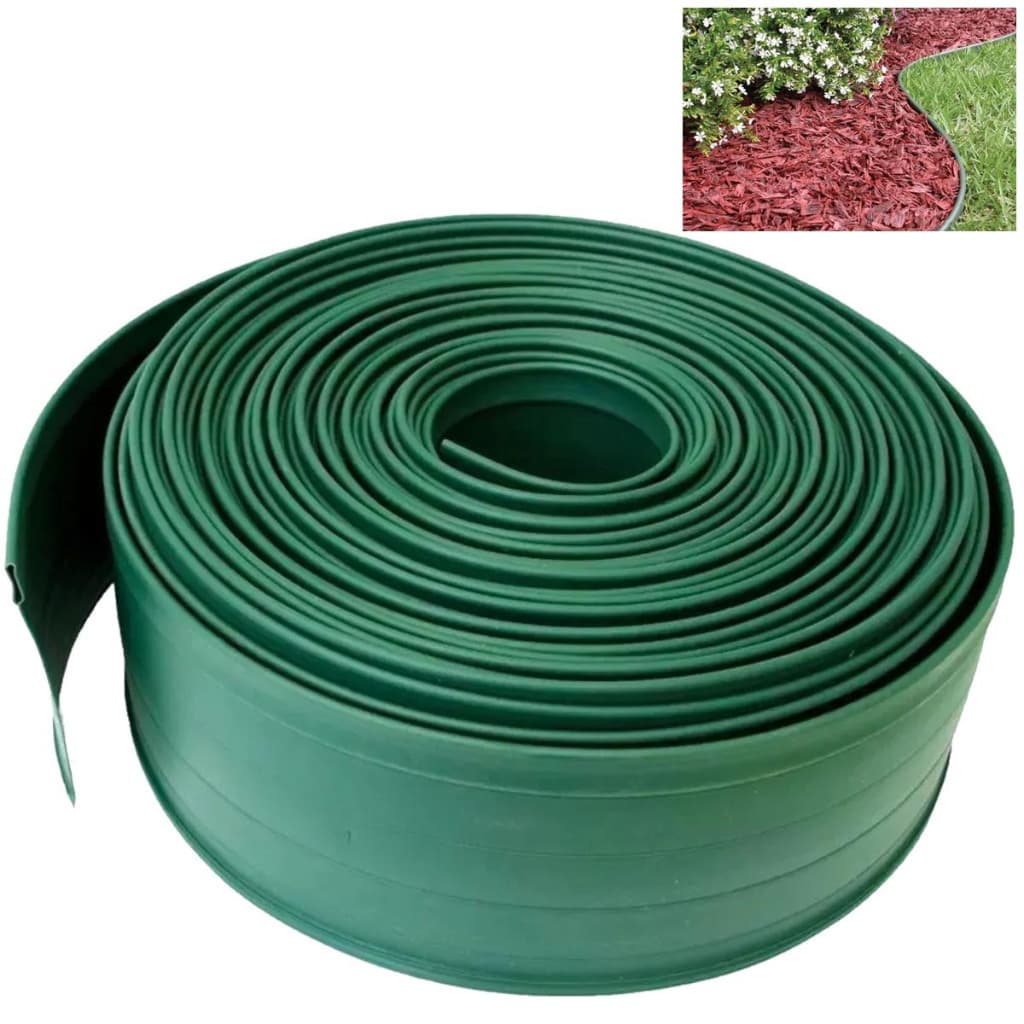 Limitador Separador de grama fechamento portão 10cm rolo 50 metros Plastimais