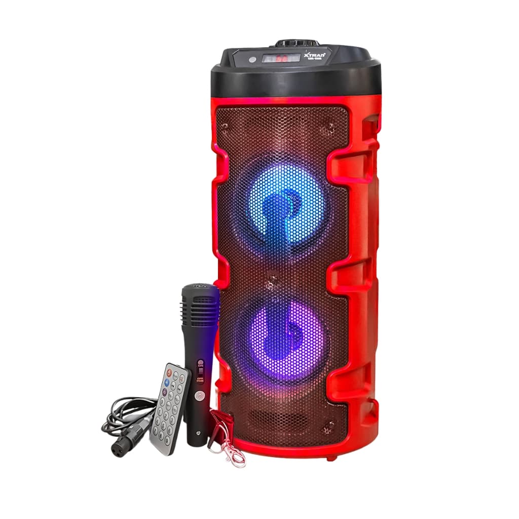 Caixa de som Bluetooth Grande Com Microfone Led Rgb Portátil Para Festa