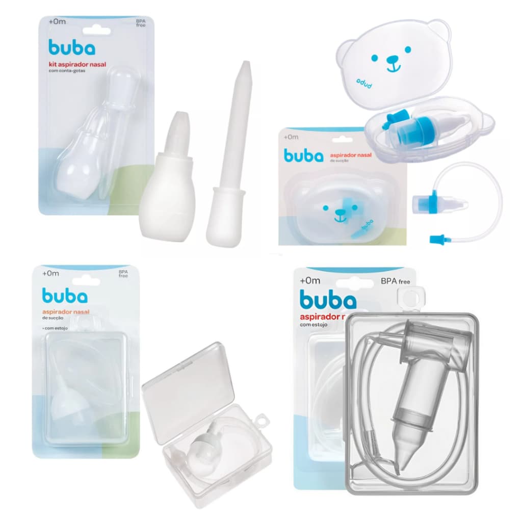 Aspirador Nasal Buba Bebês - Variações / Cuidado Nasal, Coriza, Resfriado, Alivio Nasal, Bebês + 0 Meses