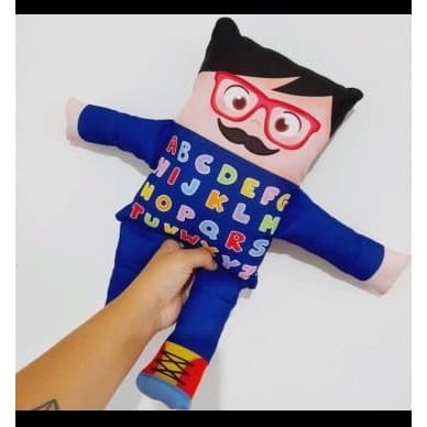 Boneco Senhor Alfabeto azul