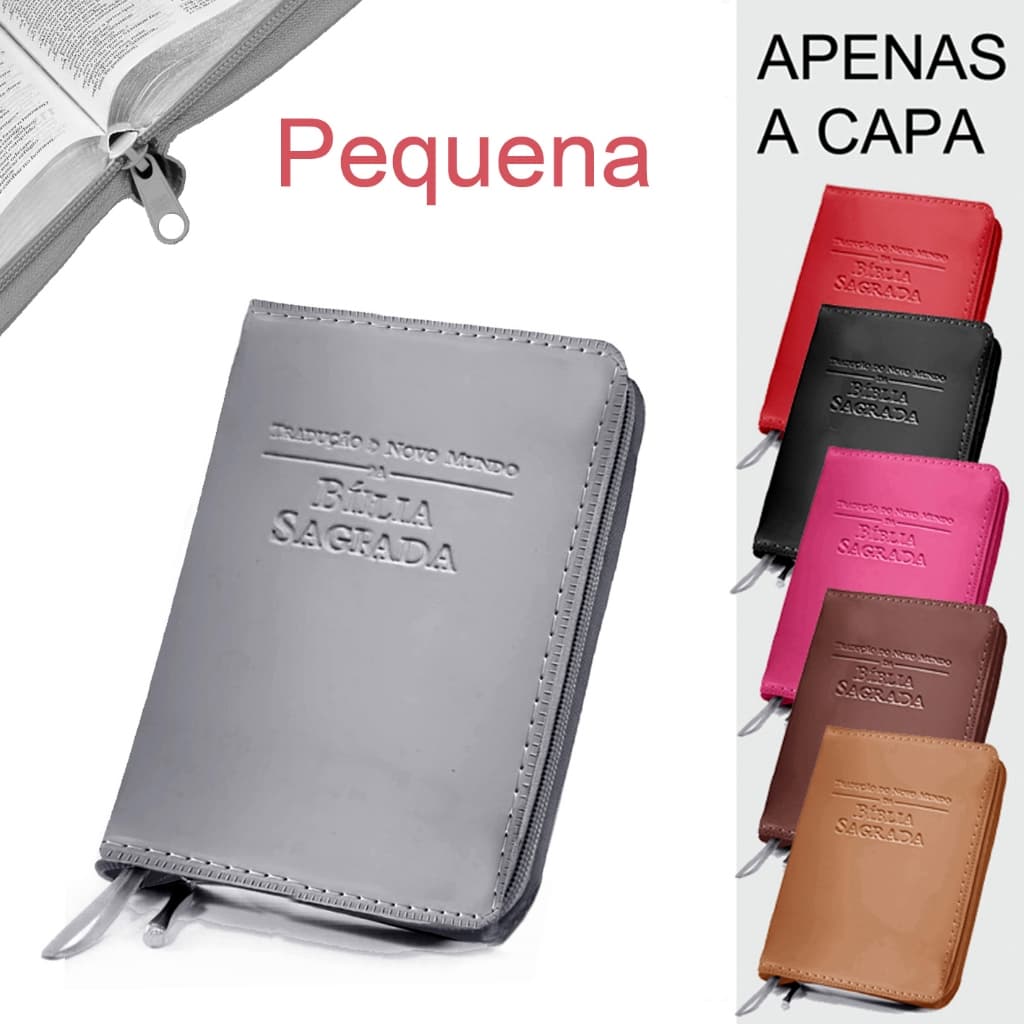 Capa para Tradução Novo Mundo para Biblia PEQUENA COM ZÍPER baixo relevo JW