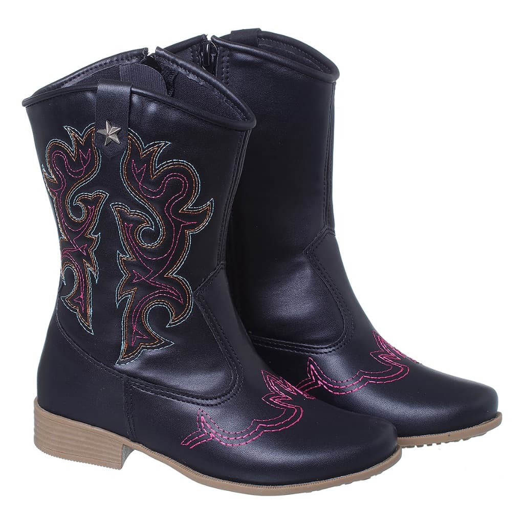 Bota Texana Botina Menina Country Feminina Infantil Rodeio Moda Western Estilo