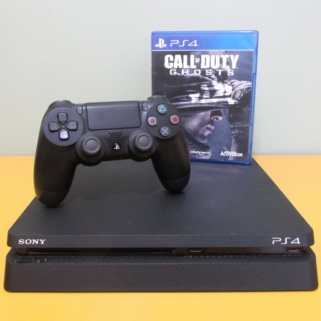 Ps4 Slim Playstation 4 500GB + Opção Com Controles e Jogo. Videogame Original, Console Com Nota Fiscal