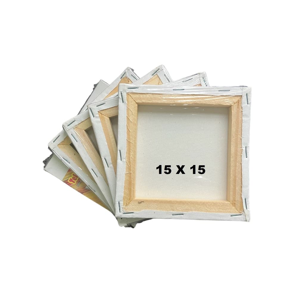 05 Telas para pintura, 15x15cm