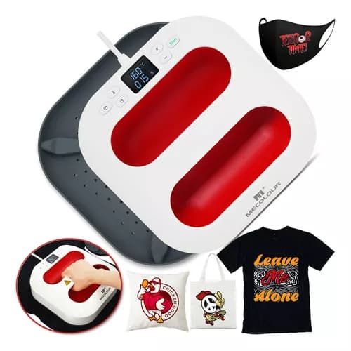 Prensa Térmica 23x23cm Sublimação Transfer Camiseta Dtf  Vermelho Mecolour