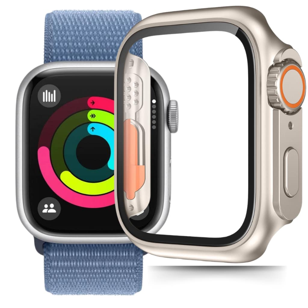 Capa Bumper Transforma Em Ultra Aparencia de Ultra Para Apple Watch 123456789 38 40 41 42 44 45 4649