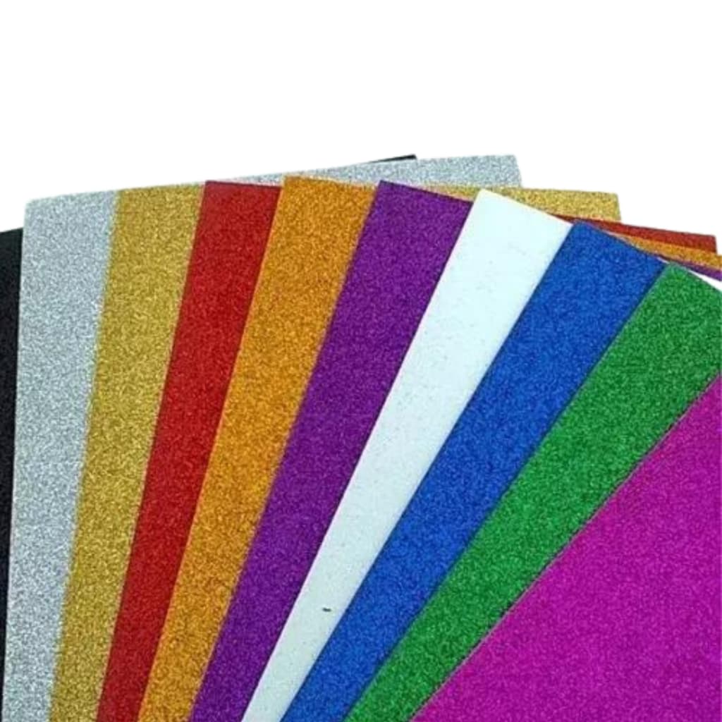 Eva Sortido Com Glitter 40x48 10 Folhas - Make+