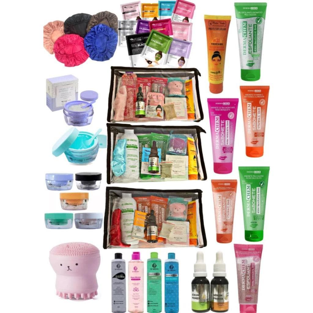 Kit Limpeza de Pele Skincare Completo Pele Seca Oleosa Clareador Facial Oferta